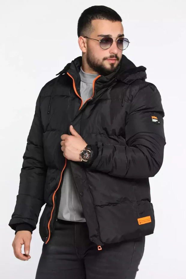 Men's Hooded Plush Coat