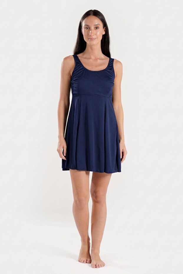 Women's Modest Swim Dress with Built-in Shorts