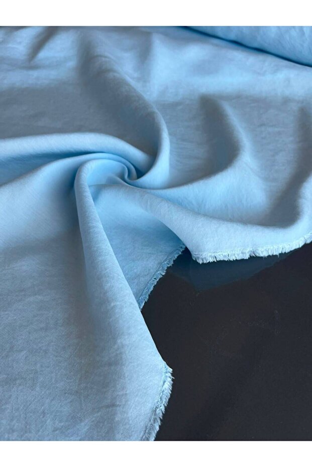 Blue Color Modal Cotton Cupra Fabric by the Meter Double Layered Dress Pants Clothing Fabric