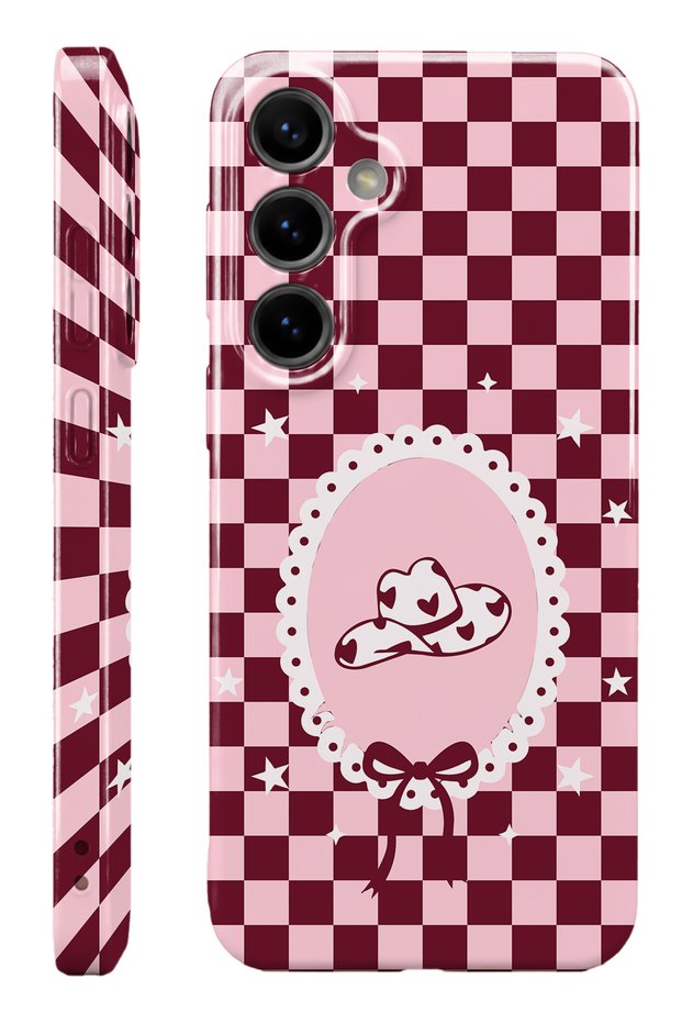 Samsung S24 Fe Pink Cowboy Protect Slim Glossy Full Covering Print Camera Protected Phone Case