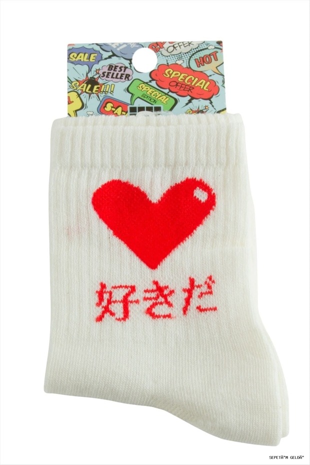 Spt-Gld Heart College Socks (211231) 8X28 Red
