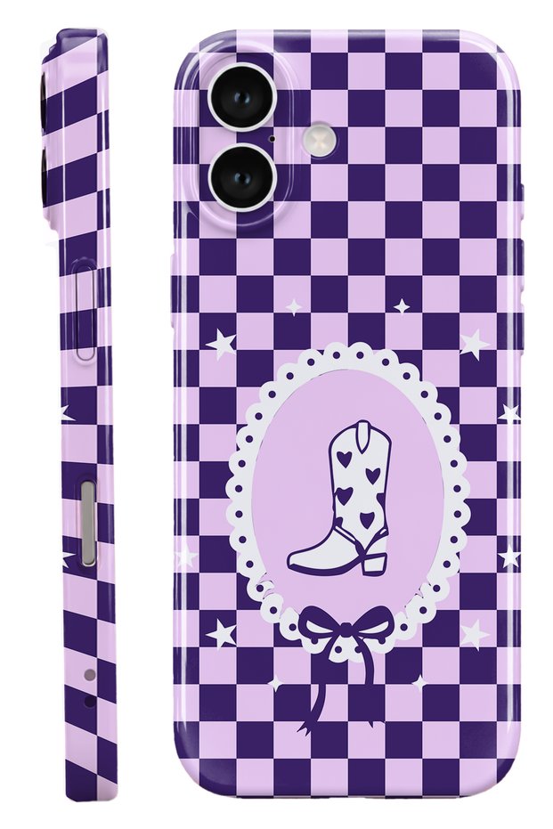 Honor 600 Purple Cowboy Protect Slim Glossy Full Covering Print Camera Protected Phone Case