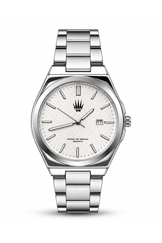 Rovian Silver White Wristwatch