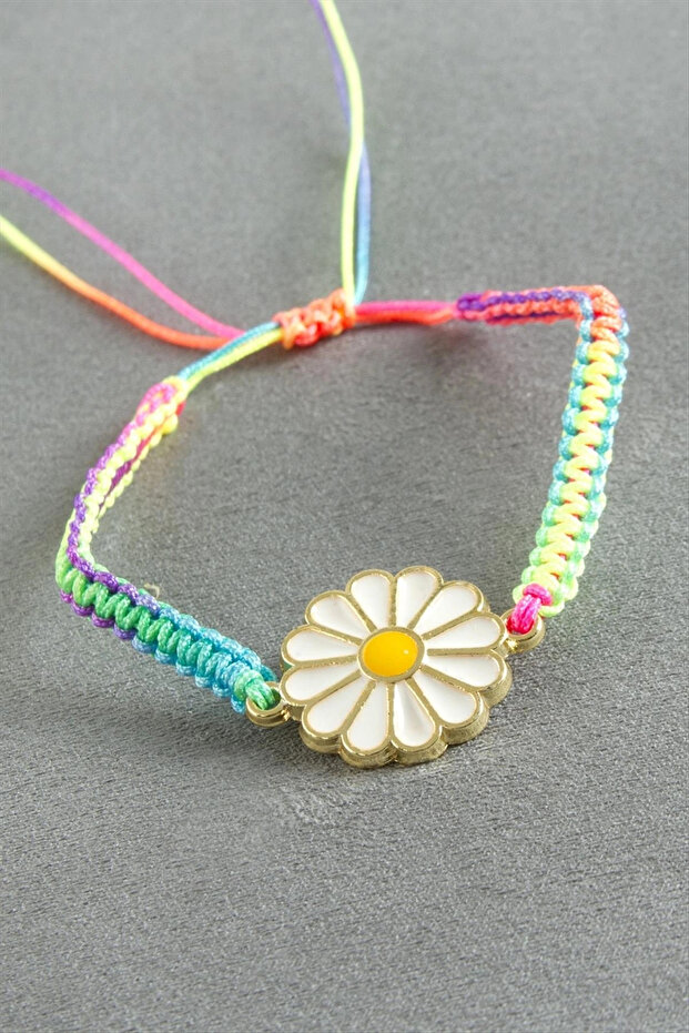 Daisy Macrame Rope Bracelet
