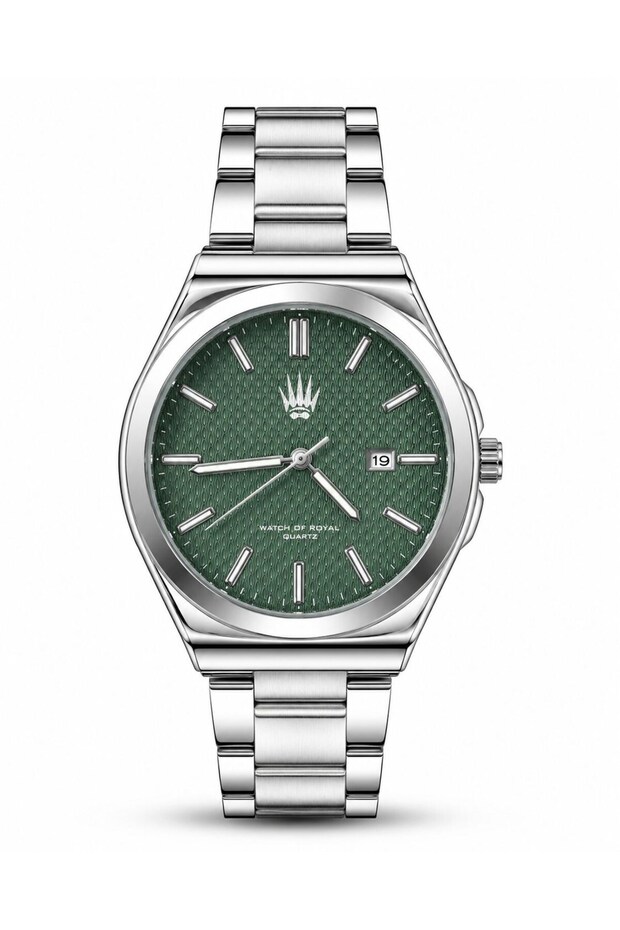 Rovian Silver Green Wristwatch