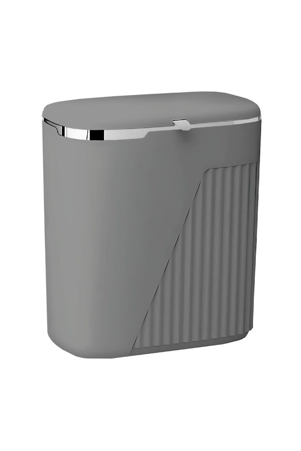 Wall-Mounted Waste Bin, Gray, 7 L