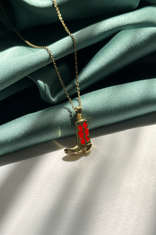 Mineli Cowboy Boot Figured Pendant