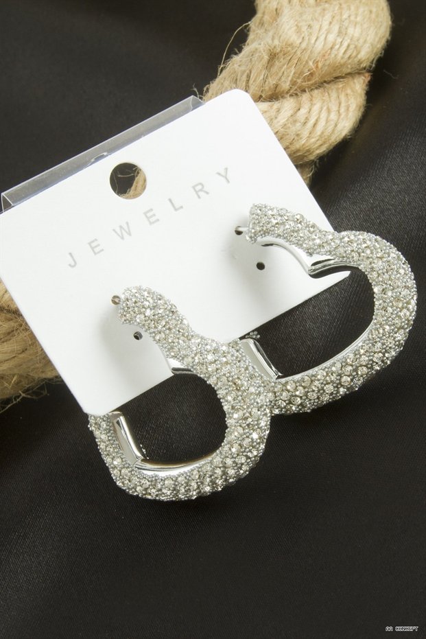 Concepta Heart Stone Waterway Earrings (234837) Silver Color