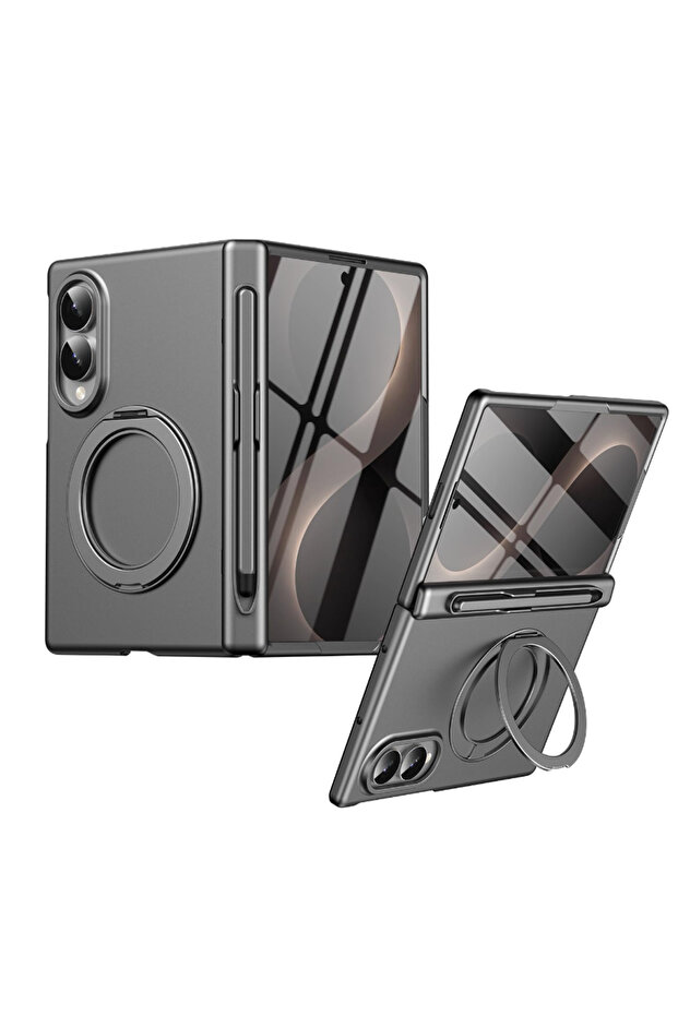 Armor Case with S Pen Holder for Samsung Galaxy Z Fold 8, with 360° Rotating Ring Stand | WIDGETS MATRIX