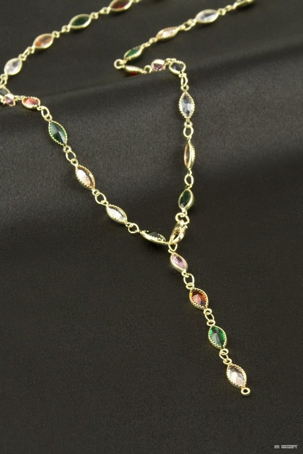 Concepta Oval Zircon Stone Y (02117) Necklace Yellow