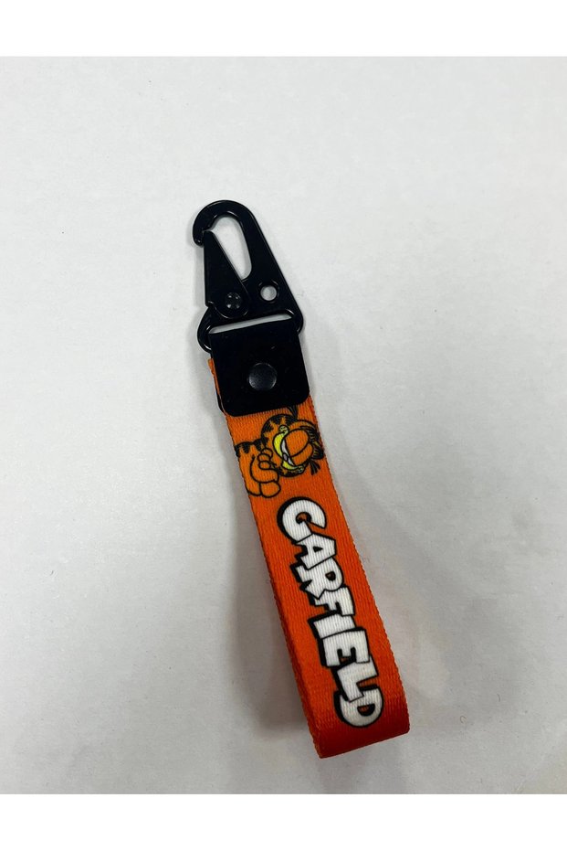 Orange Garfield Fabric Keychain
