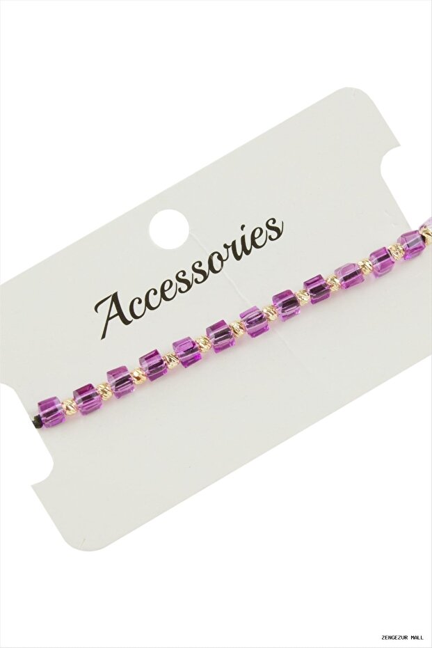 Zngzrmll Cube Crystal (11449) Bracelet Purple