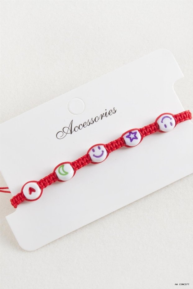 CONCEPTA Emoji Macramé Bracelet (162230) Red