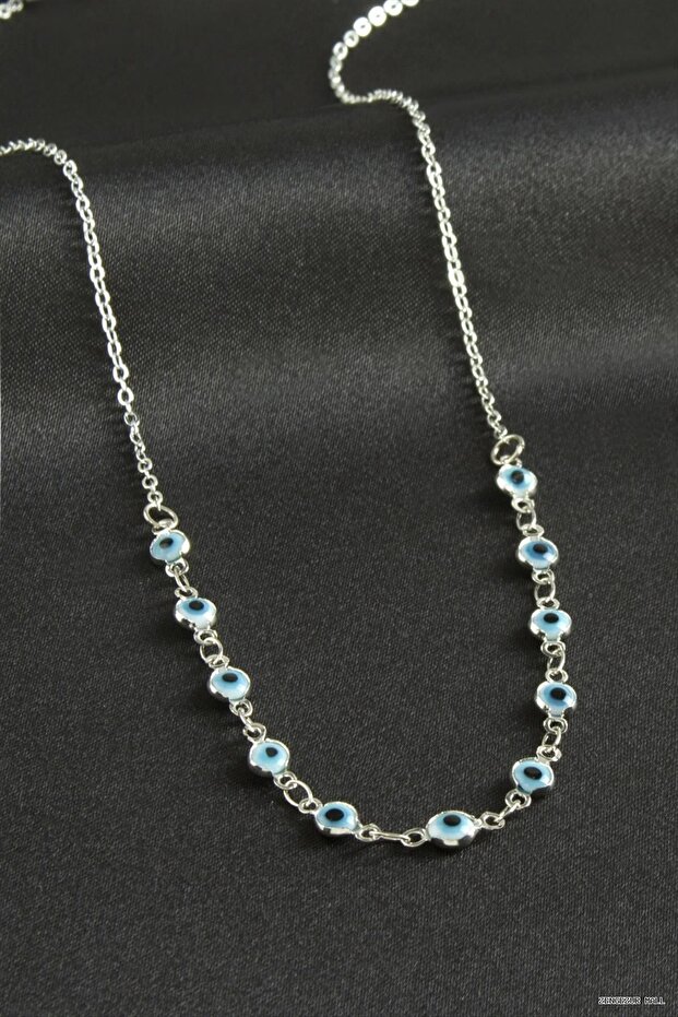 Zngzrmll Evil Eye Enamel Necklace (20136) Blue