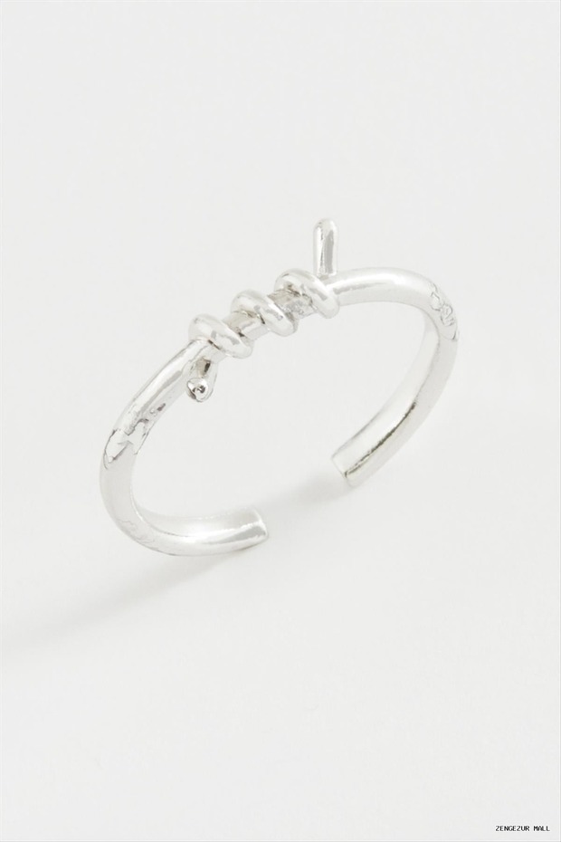 Zngzrmll Metal Ring with Wrap (25025) Silver Color