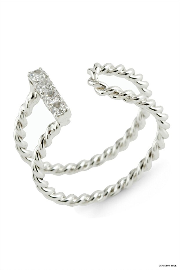Zngzrmll Rings with Stones (53128) Silver Color