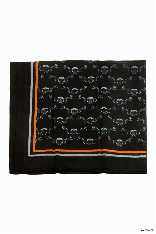 Concepta Skull Patterned Bandana (01535) 50X50 Black