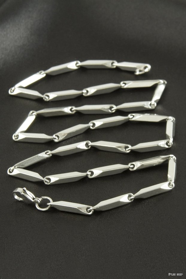 Ilkestor Square Luxury Steel Necklace (22948) Silver Color