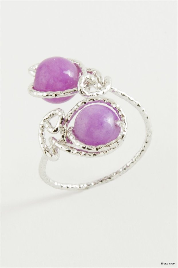 Ilkestor Ceyt Natural Stone Ring (132449) Silver Color