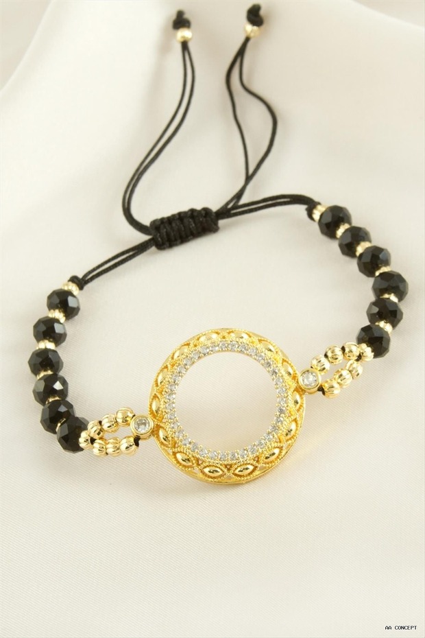 CONCEPTA Removable Crystal Stone (211411) Bracelet, Black