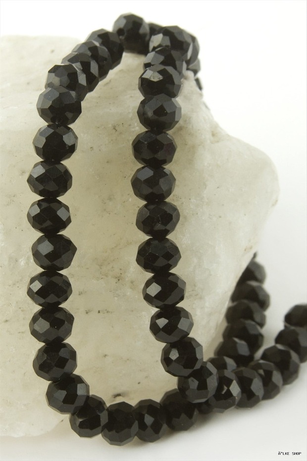 Ilkestor Colorful Crystal String Stone 8 (60316) mm Black