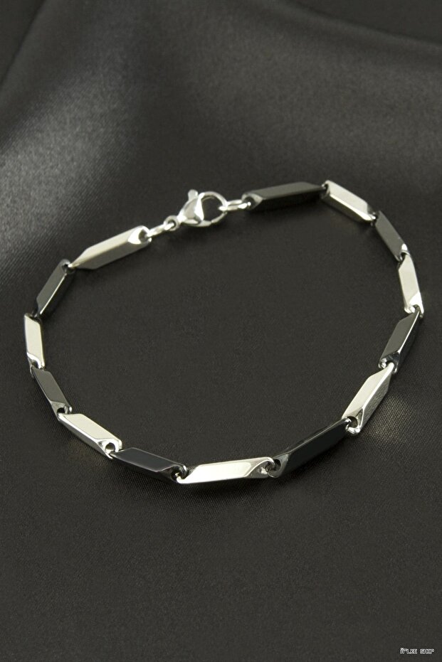 Ilkestor Square Chain Steel (55601) Bracelet Black