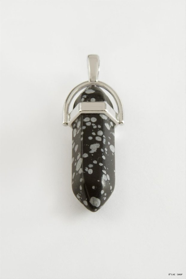 Ilkestor Obsidian Point Pendant (140613) Black Tip