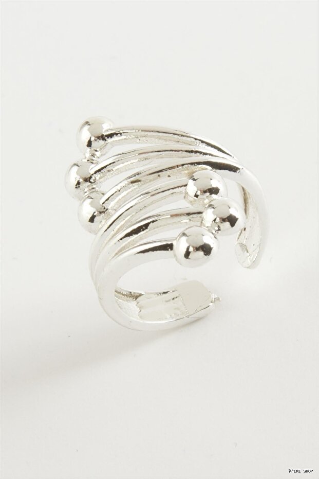 Ilkestor Flower Metal Ring (65547) Silver Color