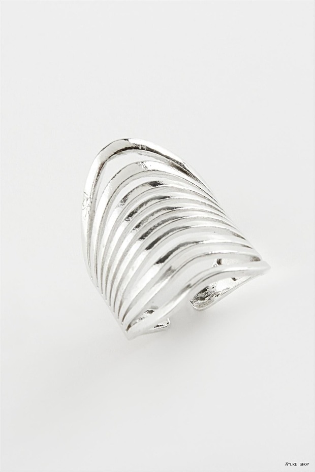 Ilkestor Oval Metal Ring (65007) Silver Color