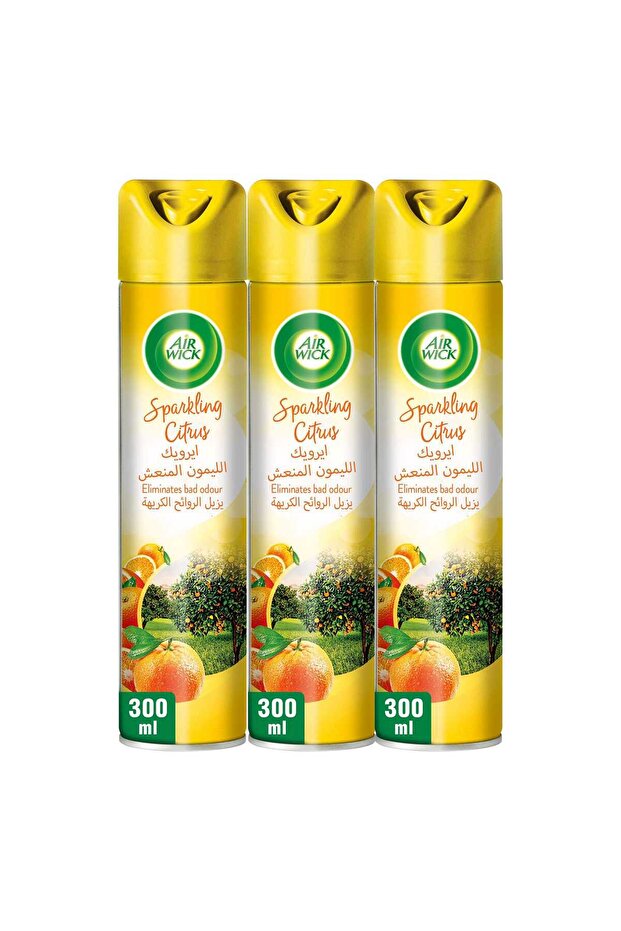 Air Freshener Sparkling Citrus Scent 3 x 300 ml