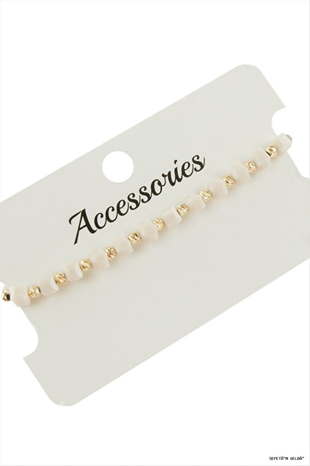 Spt-Gld Cube Crystal (100159) Bracelet Cream