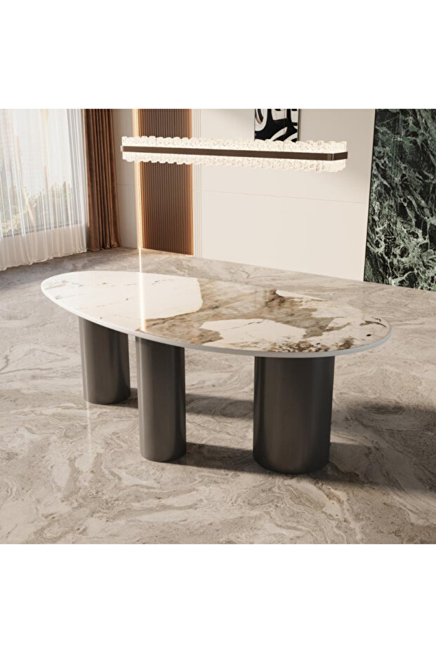 Dining Table for 8 People, 220 cm Wide.