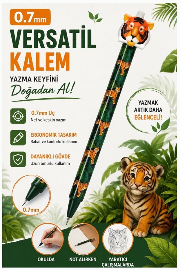 Pencil with Lead 0.7 mm 1 Piece Fixpoint 4734 0.7mm Versatil Mechanical Pencil with Lead Animal Figured