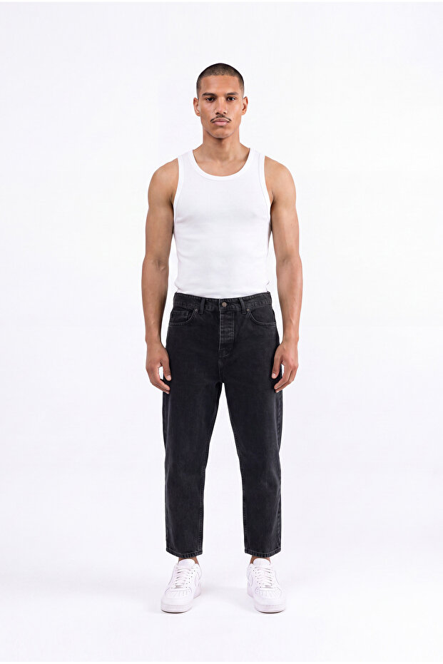 Men's Boyfriend Jean Trousers Smoke Gray