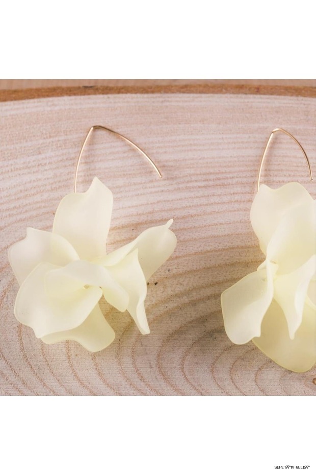 Spt-Gld Flower Figured (114906) Earrings Yellow-1