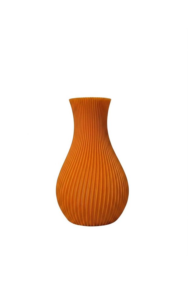 Spiral pattern vase, Orange