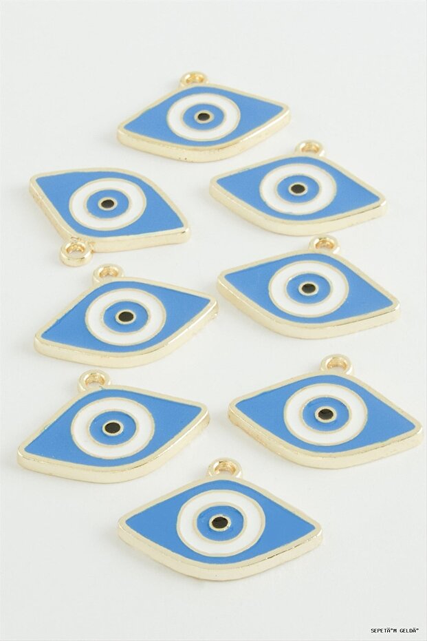 Spt-Gld Eye Single Handle Enamel Bracelet and Pendant Horse 1 (125259) Piece Blue