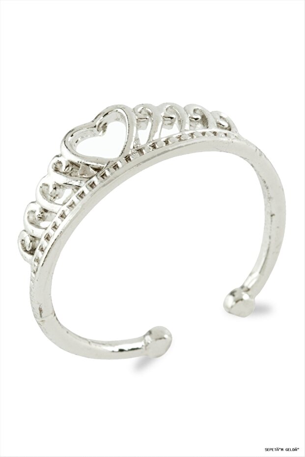 Spt-Gld Heart Metal Ring (125604) Silver Color
