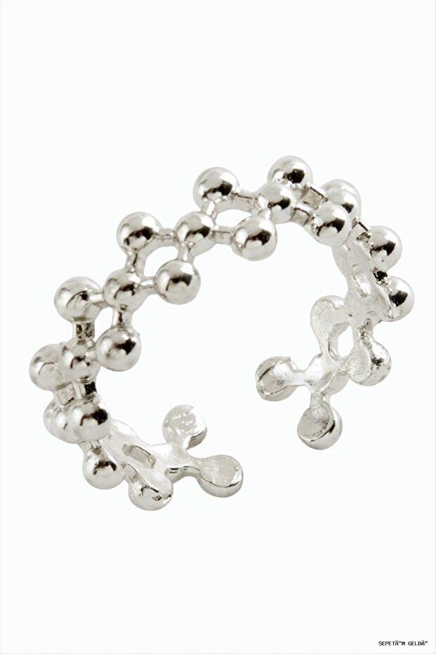 Spt-Gld Zigzag Metal Ring (125606) Silver Color