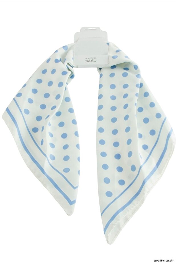 Spt-Gld Speckled Patterned Zr Satin Scarf 50X50 cm (140359) Blue