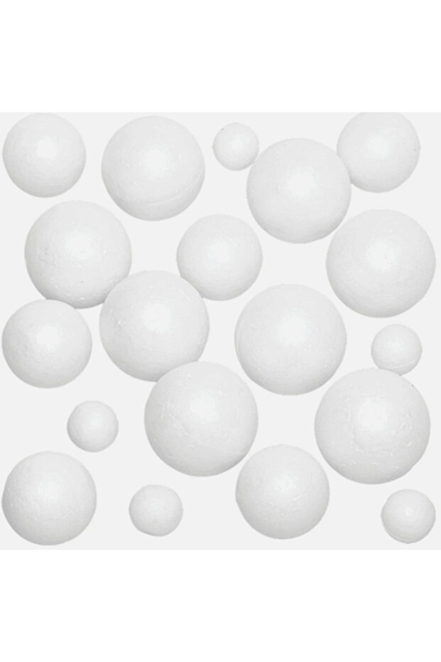 Polystyrene Balls Value Pack (Pack of 36) Ball Sizes 25mm, 40mm & 50mm, Great For 3D Model Making & Collage Great for 3D model making and collage