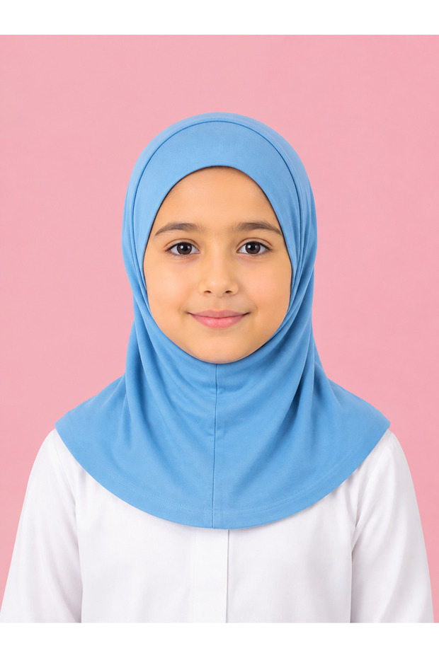Girls Plain Cotton Hijab – Comfortable Everyday Modest Headscarf