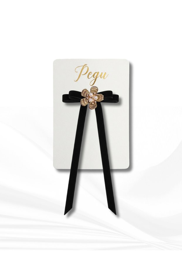 Tiny Dreams Series, Single Black Velvet Ribbon Bow Hair Clip, Pens Hair Clip. Preschool, School, Elementary School, Children's and Youth Buckle Accessories, Wedding Engagement Celebration Invitation Evening Dresses.