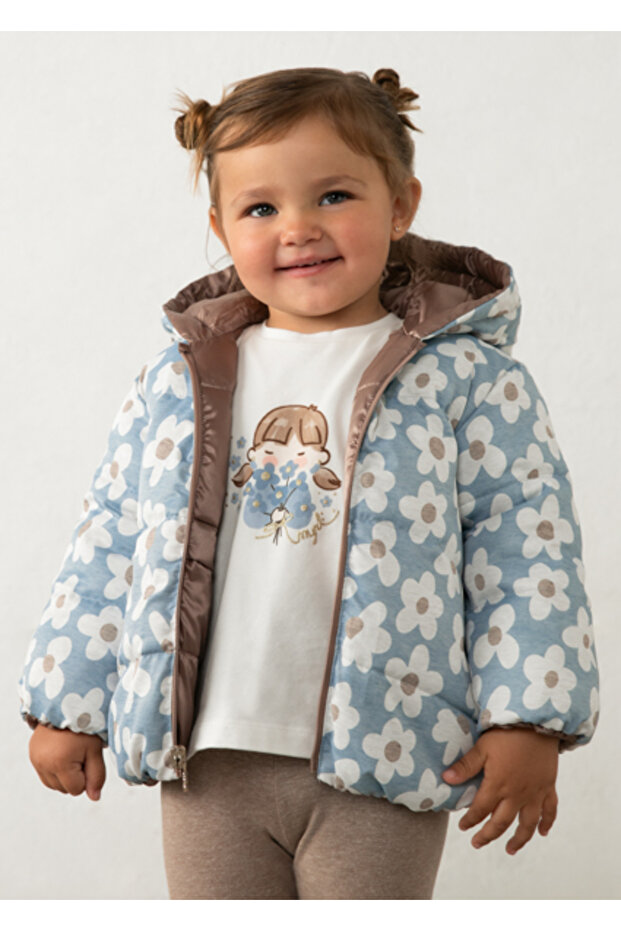 Blue Baby Girl Double-Sided Coat 2437