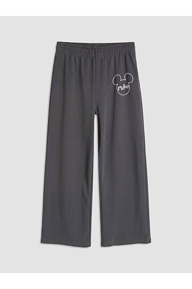 Gray Printed Girls' Sweatpants