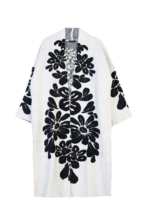 Floral Pattern Long Cardigan