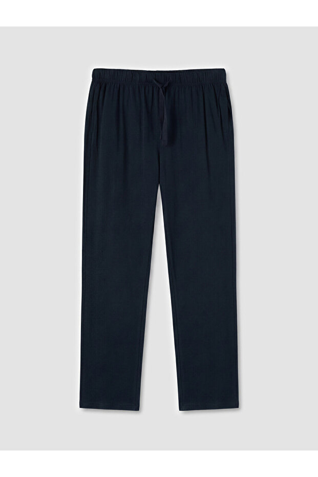 Navy Blue Regular Fit Men's Pajama Bottoms