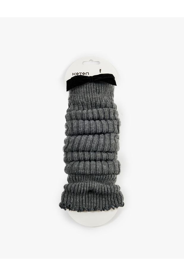 Ribbon Detailed Ribbed Leggings Socks