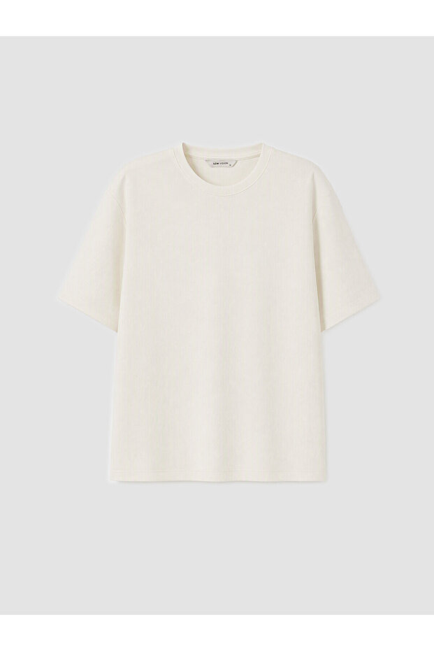 Lcw vision grey crew neck men's t-shirt