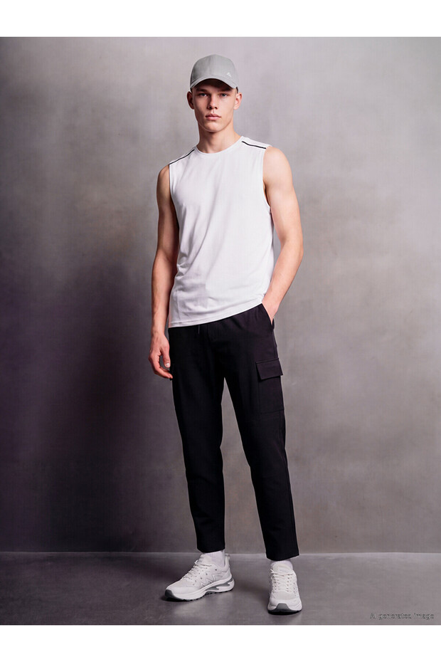Xside Active Black Loose Fit Men's Cargo Sweatpants